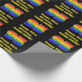 95. Geburtstag: Spaß, farbenfroher Regenbogen Insp Geschenkpapier (Ecke)
