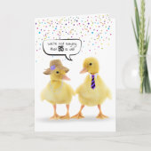 95. Geburtstag Spaß mit Ducklings Karte (Vorderseite)