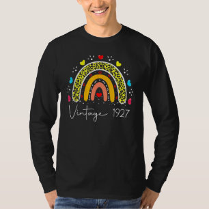 95. Geburtstag Vintag 1927 Regenbogen Geburtstag 1 T-Shirt