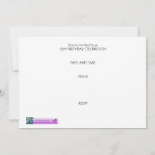 95. Geburtstags-Party Einladung - blauer (Rückseite)