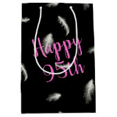 95. GeburtstagsFeathers Mittlere Geschenktasche Mittlere Geschenktüte (Vorderseite)