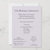 95. Geburtstagsfeier/Elegant Rosa Azaleen Einladung (Rückseite)