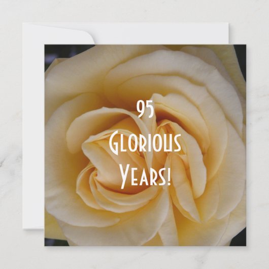 95. Geburtstagsfeier-Gelbe Rose Einladung (Vorderseite)