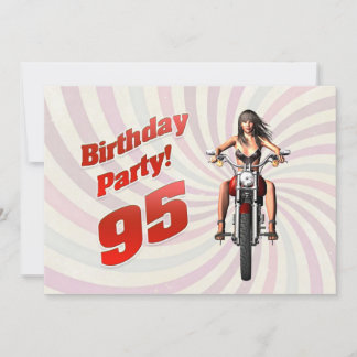 95. Geburtstagsfeier mit einem Mädchen auf einem M Einladung