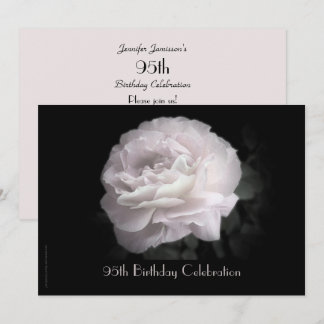 95. Geburtstagsfeier Pale Pink Rose Einladung