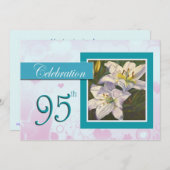 95. Geburtstagsfeier Party Einladung - Lily (Vorne/Hinten)
