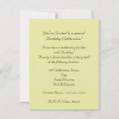 95. Geburtstagsfeier - Rot/Gelbe Rosen Einladung (Rückseite)