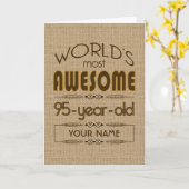 95. Geburtstagsfeier Weltklasse Karte (Gelbe Blume)