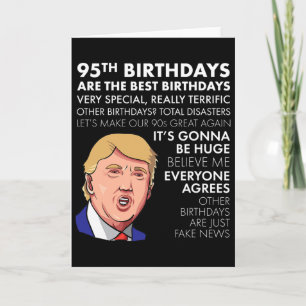 95. Geburtstagsgeschenk Lustiges Trump Zitat Shirt Karte