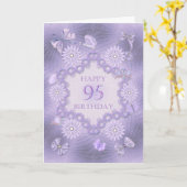 95. Geburtstagskarte mit Lavendel-Blumen Karte (Gelbe Blume)