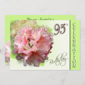 95. Geburtstagspartei Einladung - Rhododendron (Vorne/Hinten)