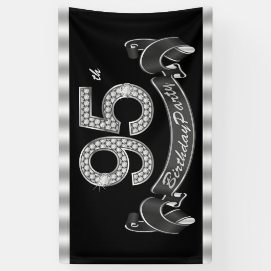 95. Geburtstagsparty Banner (Vertikal)