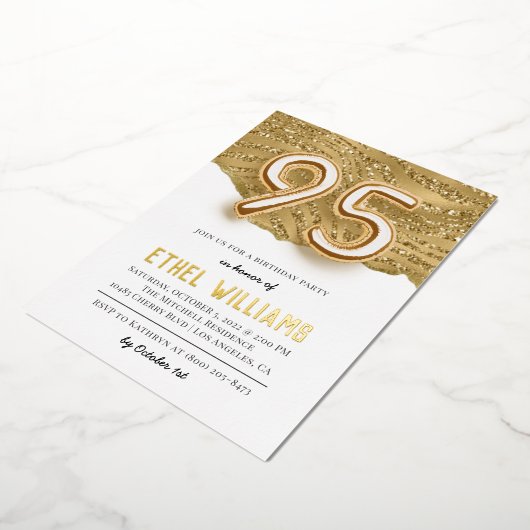 95. Geburtstagsparty Einladung (Gedreht)