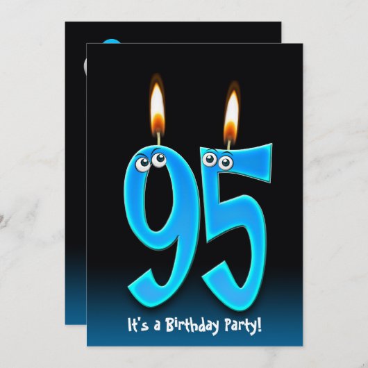 95. Geburtstagsparty Einladung (Vorne/Hinten)