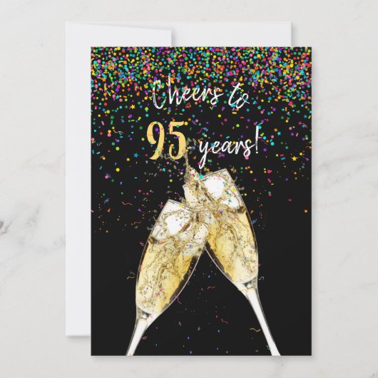 95. Geburtstagsparty Einladung (Vorderseite)