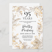 95. Geburtstagsparty Einladung (Vorne/Hinten)