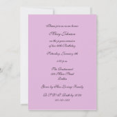 95. Geburtstagsparty Einladung Schöne Rose (Rückseite)