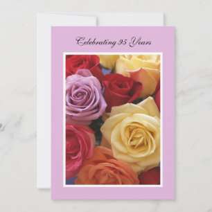 95. Geburtstagsparty Einladung Schöne Rose