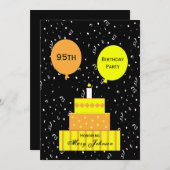 95. Geburtstagsparty Einladung Spaß 95. Kuchen (Vorne/Hinten)