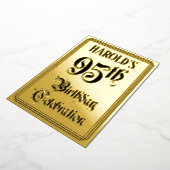 95. Geburtstagsparty — Elegantes Script + Individu Folieneinladung (Gedreht)