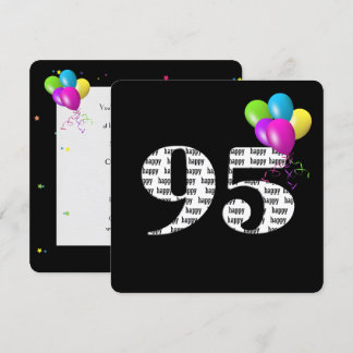 95. Geburtstagsparty mit Ballon-Bunch Einladung