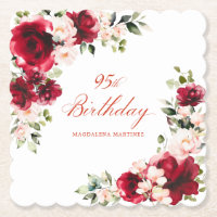 95. Geburtstagsparty Rosa Blumenmuster Custom