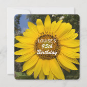 95. Geburtstagsparty Sonnenblumen Einladung (Vorderseite)