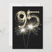95. Geburtstagsparty Sparkler Einladung (Vorderseite)