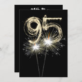 95. Geburtstagsparty Sparkler Einladung (Vorne/Hinten)
