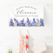 95. Happy Birthday Banner Blue July Birth Blume (Insitu)
