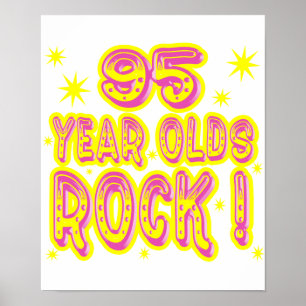 95 Jahre alt Rock! (Rosa) Plakatdruck Poster