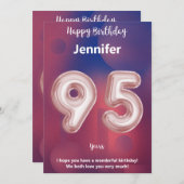 95 Jahre alte Happy Birthday Card (Vorne/Hinten)