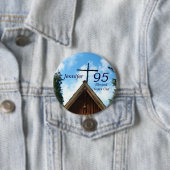 95 Jahre alte, Vintage Landkirche Button (Beispiel)