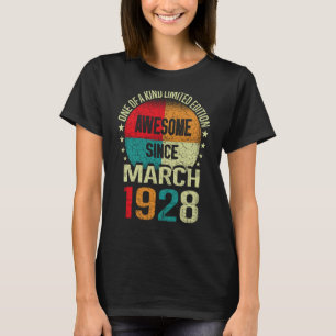 95 Jahre großartig seit März 1928 Vintage 95. Gebu T-Shirt