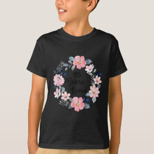 95 Jahre Liebe 95. Geburtstag Floral 95 Jahre alt T-Shirt