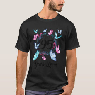 95 Jahre Liebe für Blumenmuster T-Shirt