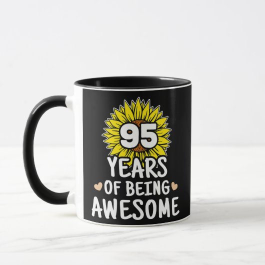 95 Jahre Phantastisch 95. Geburtstag 95 Jahre Tasse (Links)
