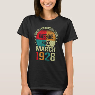 95 Jahre Phantastisch Seit März 1928 Vintag 95. Ge T-Shirt