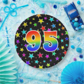 95. Veranstaltung: Fett, Spaß, farbiger Regenbogen Pappteller (Party)