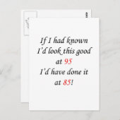 95 Wenn ich es gewusst hätte Postkarte (Vorne/Hinten)