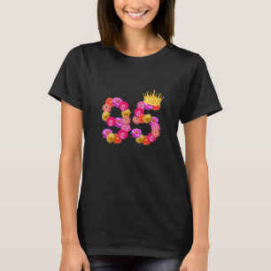 95 Year Old Birthday Flower Crown Its My 95th Birt T-Shirt