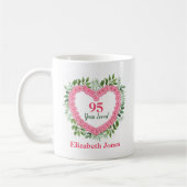 95 Years Loved Personalized 95th Birthday Mug Kaffeetasse (Links)
