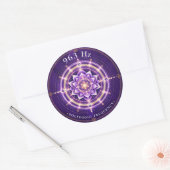 963 Hz Solfeggio-Frequenz-Aufkleber Runder Aufkleber (Umschlag)