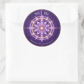 963 Hz Solfeggio-Frequenz-Aufkleber Runder Aufkleber (Tasche)