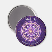 963 Hz Solfeggio-Frequenz Magnet | Blüte des Leben (Vorderseite/Rückseite)