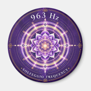 963 Hz Solfeggio-Frequenz Magnet   Blüte des Leben