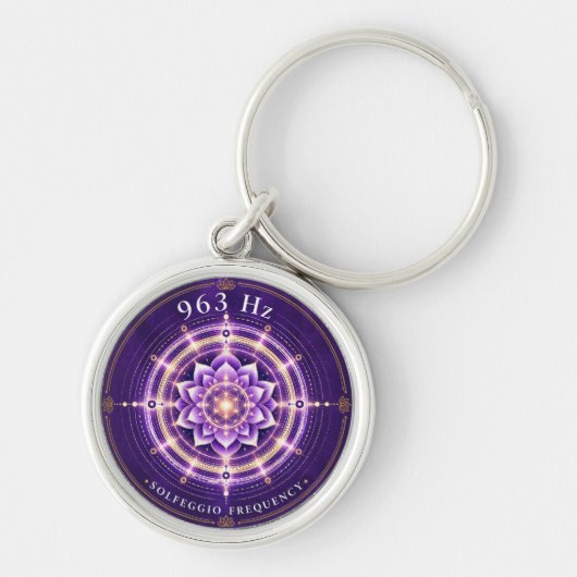 963 Hz Solfeggio-Frequenz Schlüsselanhänger (Vorne)