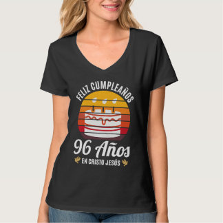 96 Años Cumpleaños En Cristo Jesús Spanish T-Shirt