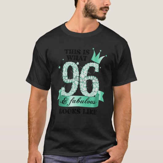 96 & Fabulous I Turquoise White Party Group Photo T-Shirt (Vorderseite)