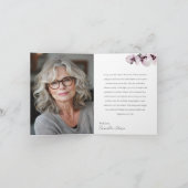 96 & Fabulous Orchid Photo Birthday Greeting Card Karte (Innenseite)